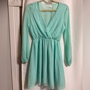 Light Aqua Chiffon Dress